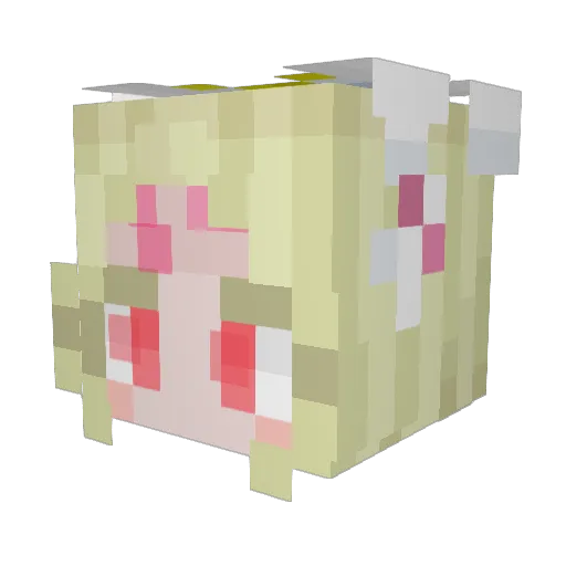 neko58 Minecraft avatar head, 3D render