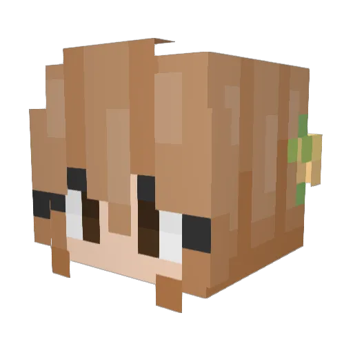 nekoSoffel Minecraft avatar head, 3D render