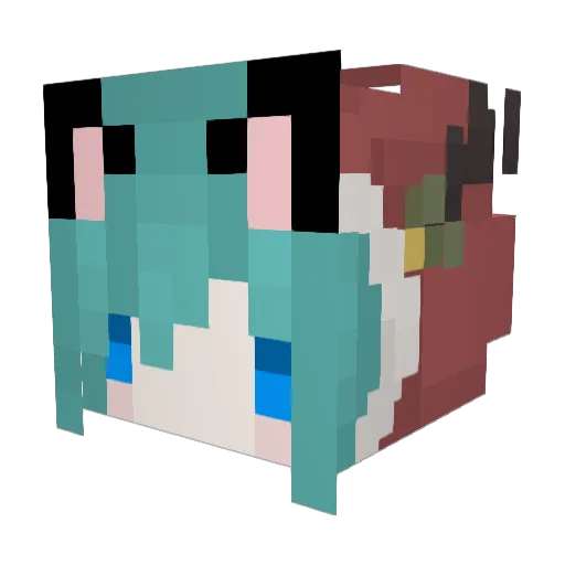 neko_0702ouo Minecraft avatar head, 3D render