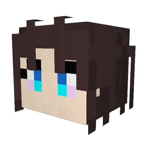 neko_x_neko Minecraft avatar head, 3D render