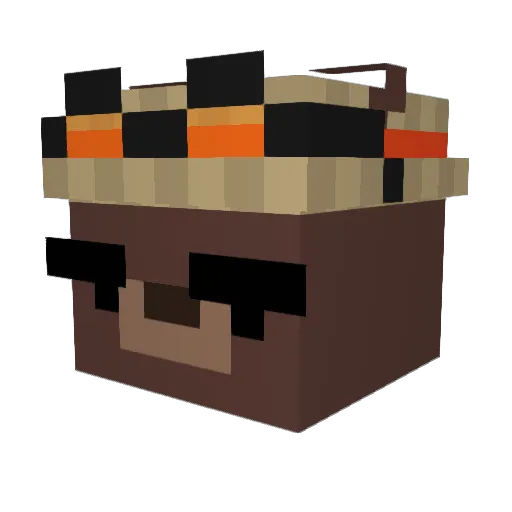nekobaba8931 Minecraft avatar head, 3D render