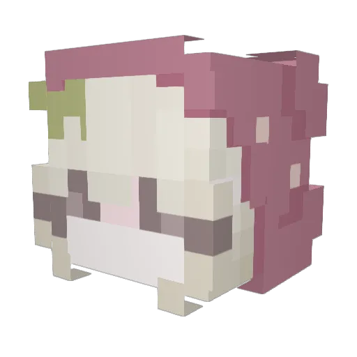 nekobites Minecraft avatar head, 3D render