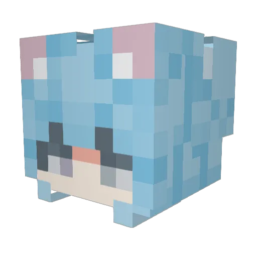 nekodon1203 Minecraft avatar head, 3D render