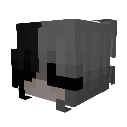 nekogutzz Minecraft avatar head, 3D render