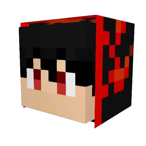 nekomata_zui Minecraft avatar head, 3D render