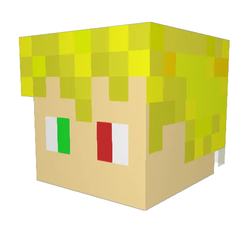 nekonomenunu Minecraft avatar head, 3D render