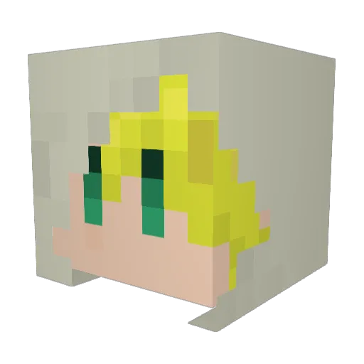 nekonosu Minecraft avatar head, 3D render