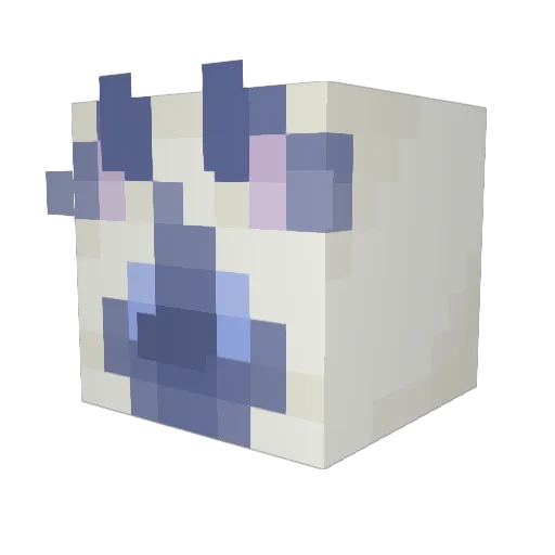 nekonyte Minecraft avatar head, 3D render