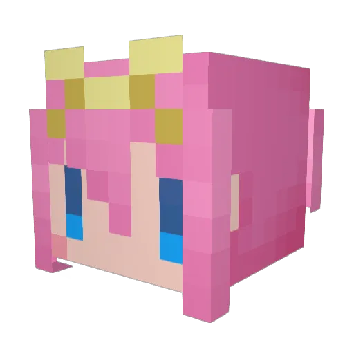 nekoputi Minecraft avatar head, 3D render