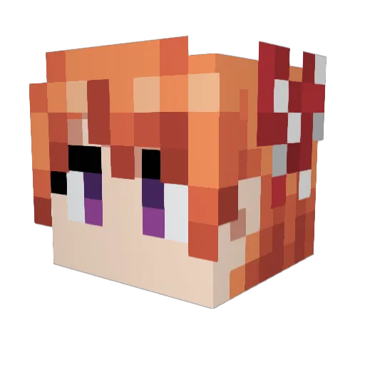 nekorpse Minecraft avatar head, 3D render