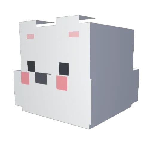 nekotank2 Minecraft avatar head, 3D render