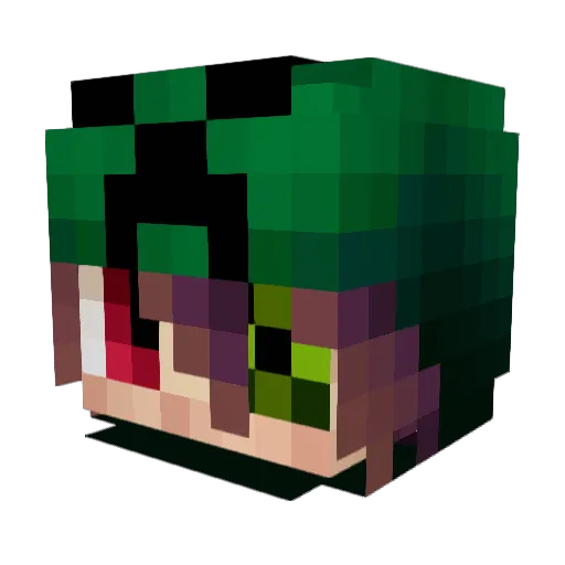 nekoumaka Minecraft avatar head, 3D render