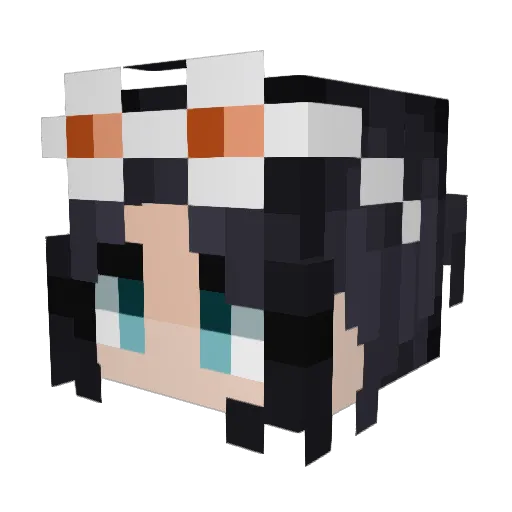 nekowie Minecraft avatar head, 3D render