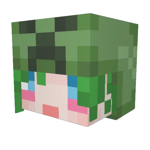 nekoya1987 Minecraft avatar head, 3D render