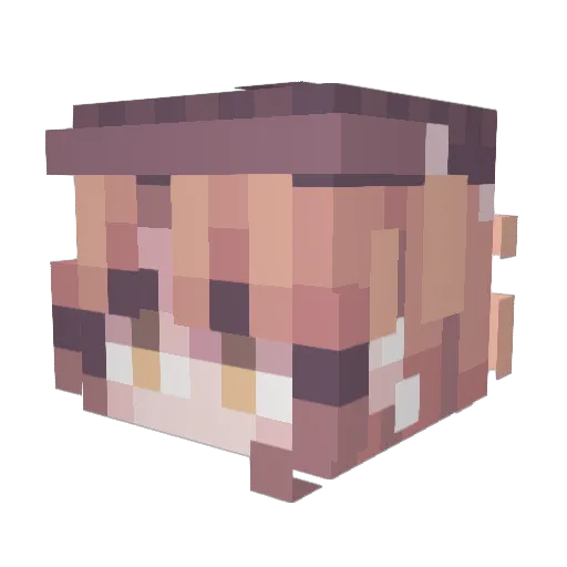 nekoyashi Minecraft avatar head, 3D render