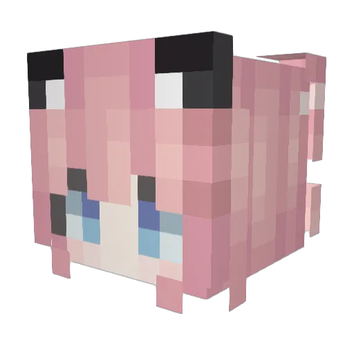 nekoyeah Minecraft avatar head, 3D render