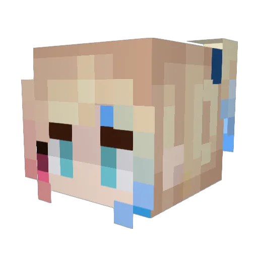 nel_e4 Minecraft avatar head, 3D render