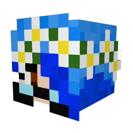 nelabella Minecraft avatar head, 3D render