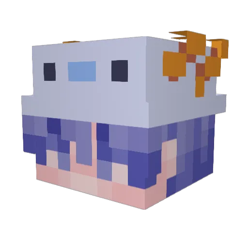 nelaeee Minecraft avatar head, 3D render