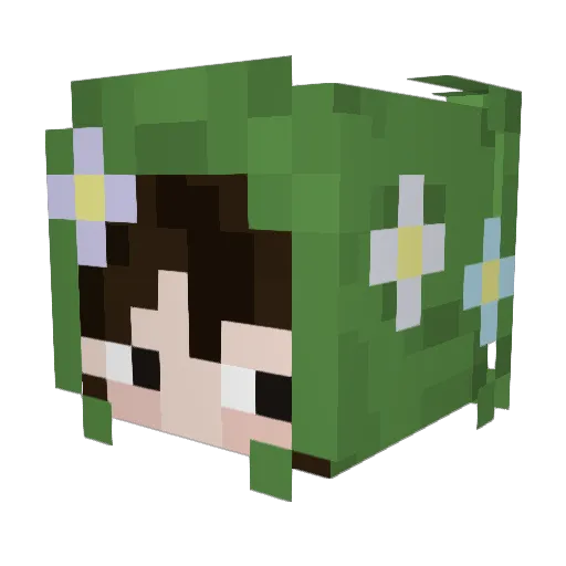 nelbula Minecraft avatar head, 3D render