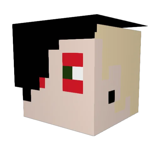 nelehell Minecraft avatar head, 3D render