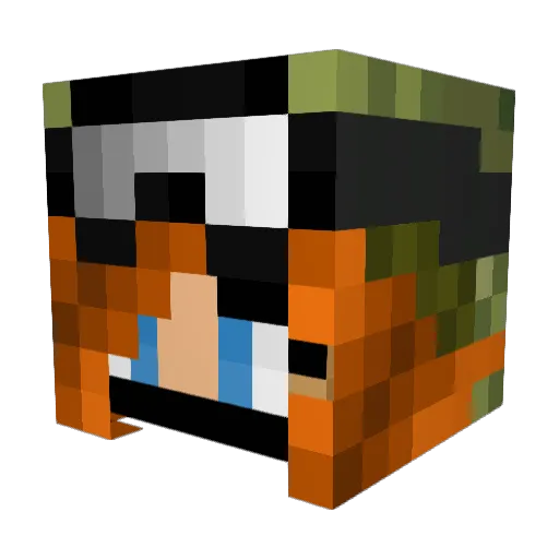 nelkaEa Minecraft avatar head, 3D render