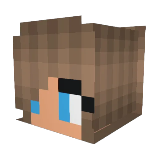 nella_2 Minecraft avatar head, 3D render