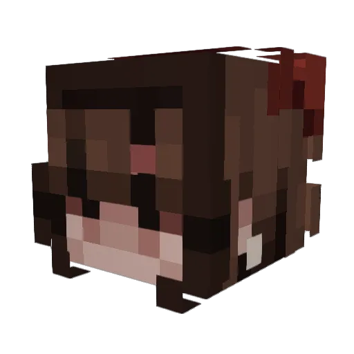 nellielie Minecraft avatar head, 3D render