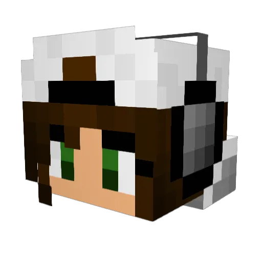 nellusiqqq_ Minecraft avatar head, 3D render