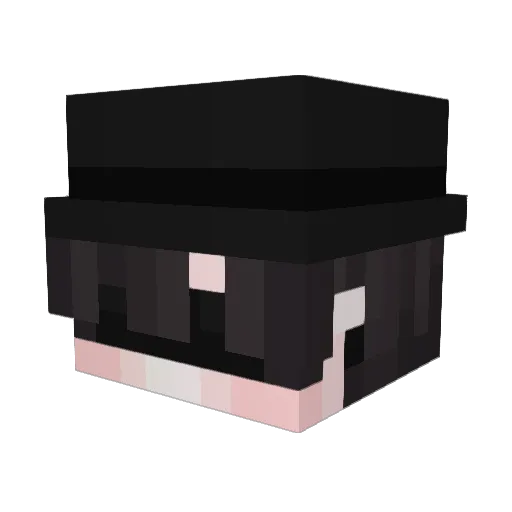 nelluz Minecraft avatar head, 3D render