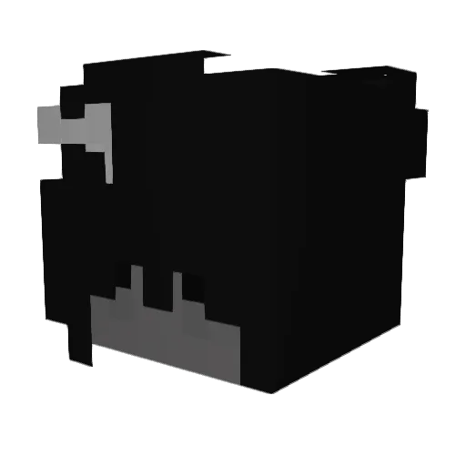 nellyly Minecraft avatar head, 3D render