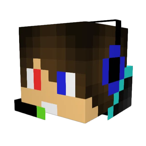 nellypop Minecraft avatar head, 3D render