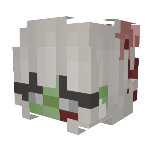 nellyzki Minecraft avatar head, 3D render