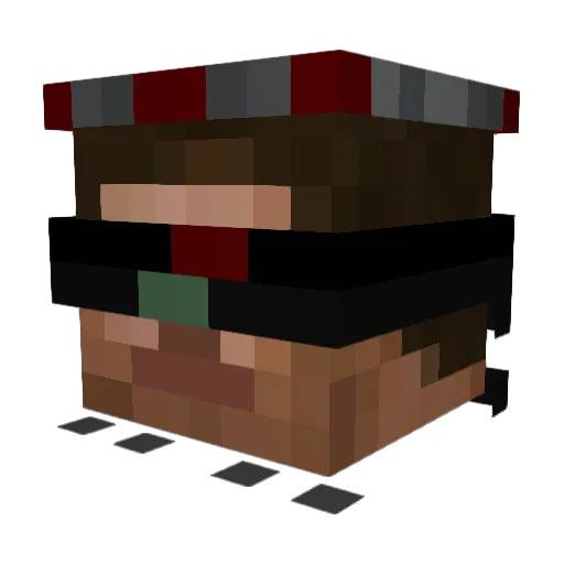 nelorvec Minecraft avatar head, 3D render