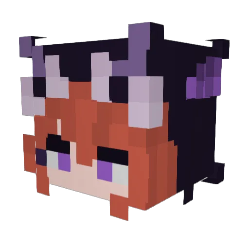 nelsmoonxx Minecraft avatar head, 3D render