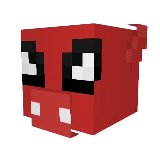 nemadam Minecraft avatar head, 3D render
