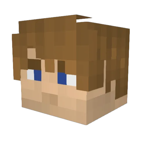 nemebasat Minecraft avatar head, 3D render