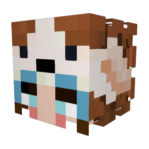 nemeira Minecraft avatar head, 3D render