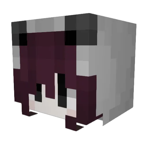 nemi Minecraft avatar head, 3D render