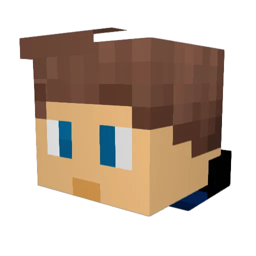 nemoD4 Minecraft avatar head, 3D render