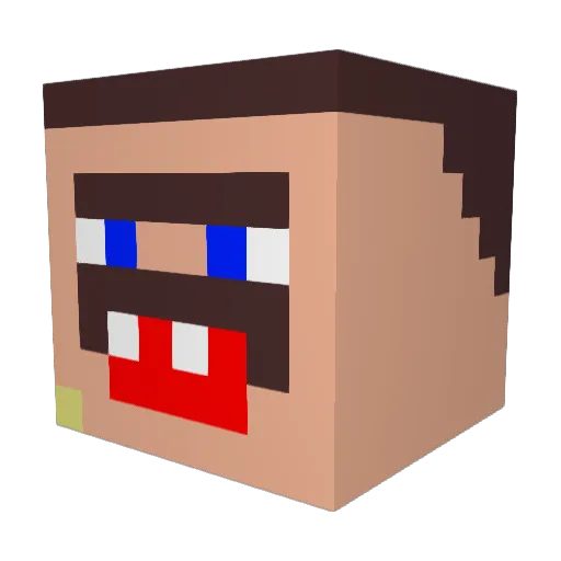 nemooes Minecraft avatar head, 3D render