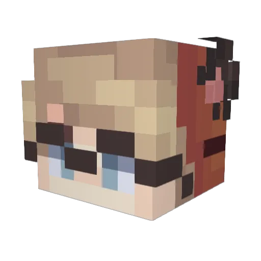 nemorebels Minecraft avatar head, 3D render