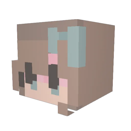 nemoyi Minecraft avatar head, 3D render