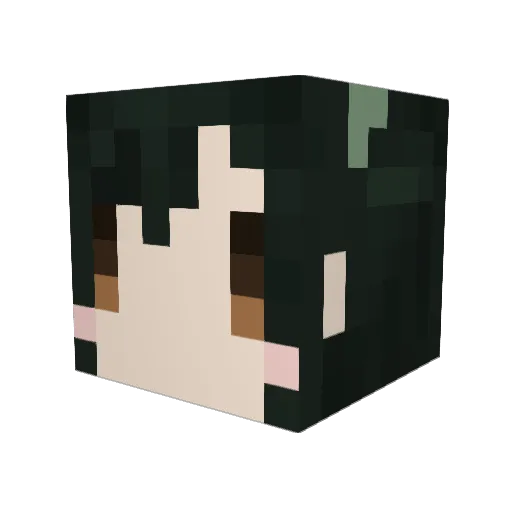 nemuko_21 Minecraft avatar head, 3D render