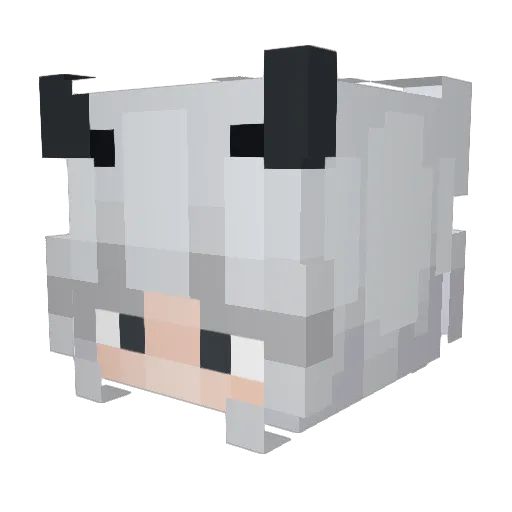 nemulilly Minecraft avatar head, 3D render