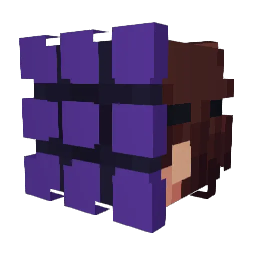 nemvevo Minecraft avatar head, 3D render