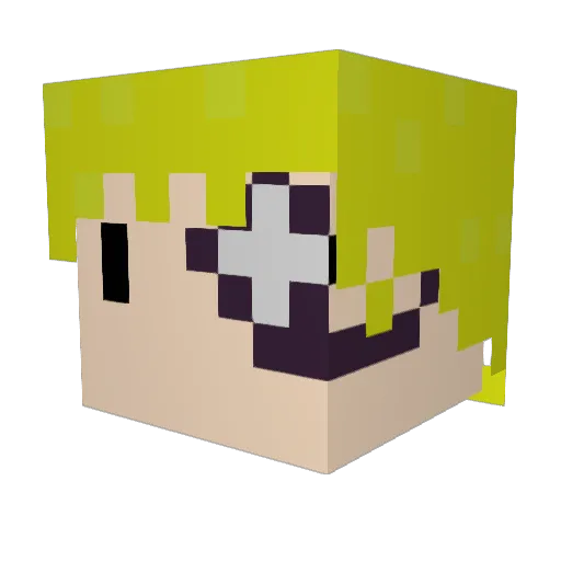 nen_nen Minecraft avatar head, 3D render