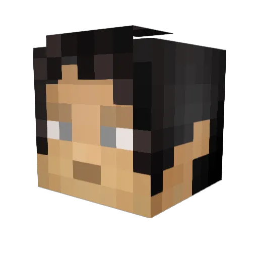 nena_jugadora Minecraft avatar head, 3D render