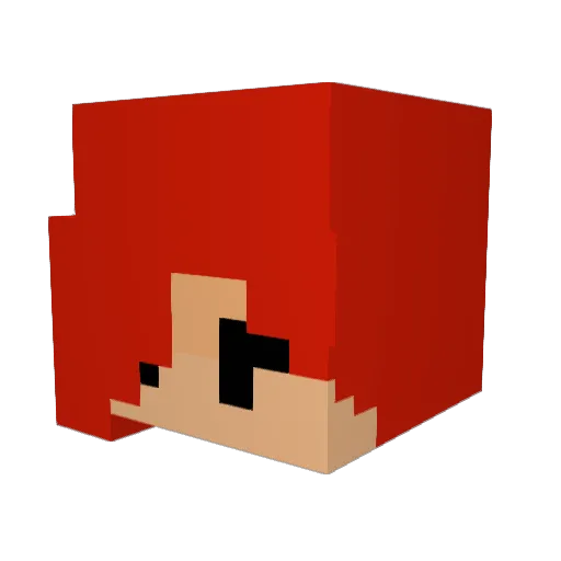nenalkos Minecraft avatar head, 3D render