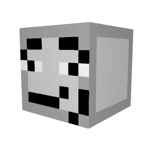 nenanashi Minecraft avatar head, 3D render